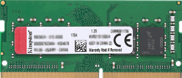 KVR24S17S6/4 - Geheugen - DDR4 (SO-DIMM) - 4 GB: 1 x 4 GB - 260-PIN - 2400 MHz / PC4-19200 - CL17