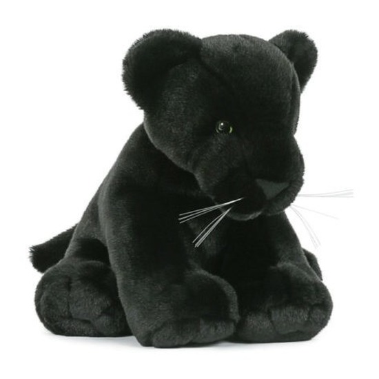 Pluche zwarte panter knuffel 30 cm speelgoed -