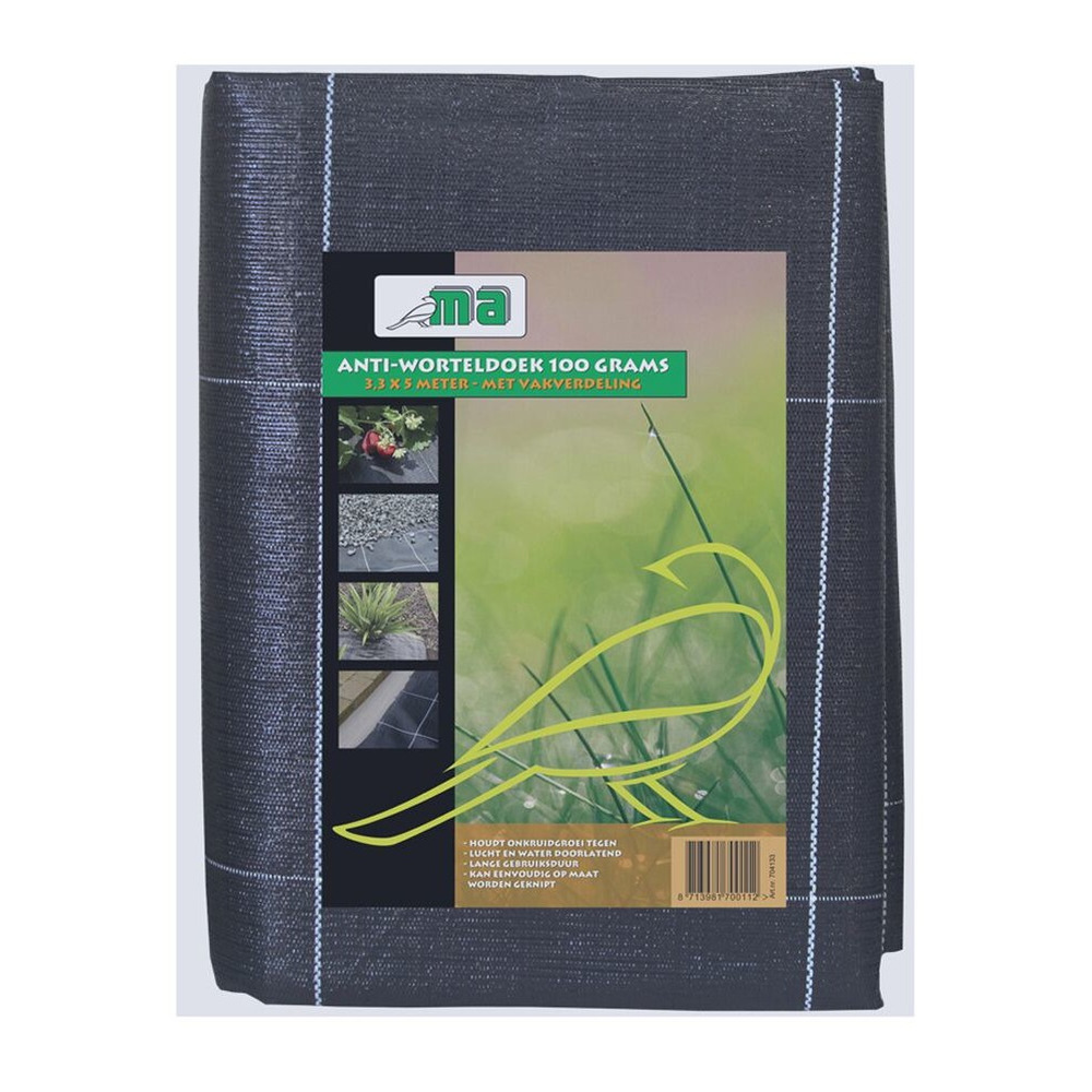 1x Gronddoek / worteldoek 3.3 x 5 meter verpakt -