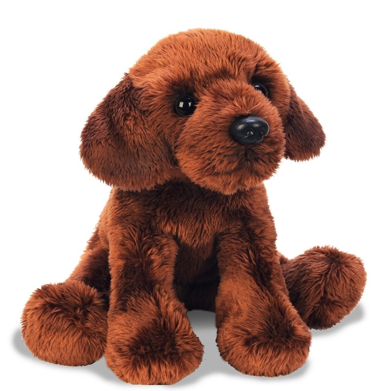 Suki Gifts Knuffel Labrador - hondenras knuffeldier - bruin - 12 cm - pluche -