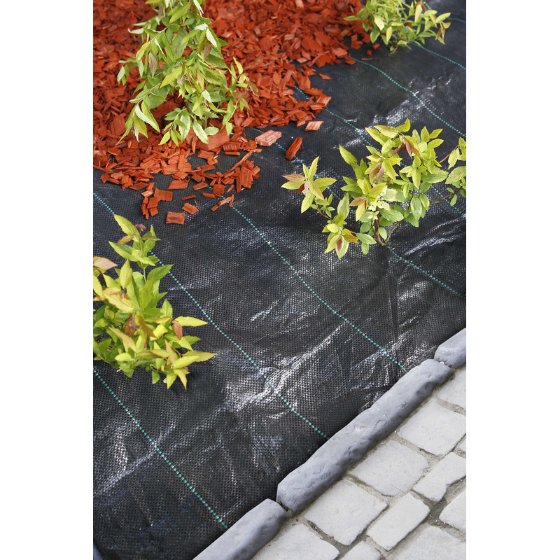Zwart gronddoek/onkruiddoek 1 x 10 meter -