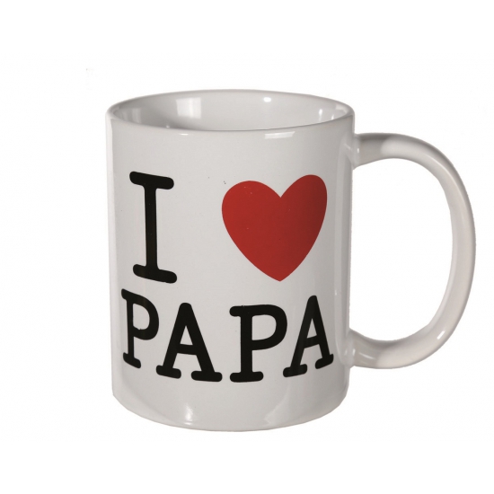 Vaderdag mok - I love papa - cadeau beker - vaderdag geschenk -