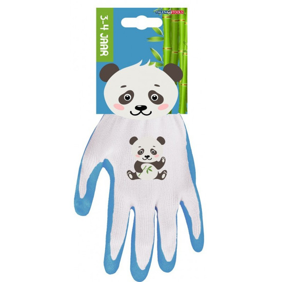 Panda kinderhandschoenen / tuinhandschoenen 3-4 jaar One size -