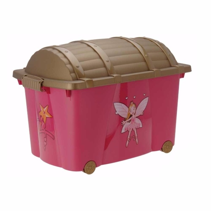 Prinsessen schatkist - 60 x 40 x 42 cm - 60 liter - kunststof - met deksel -