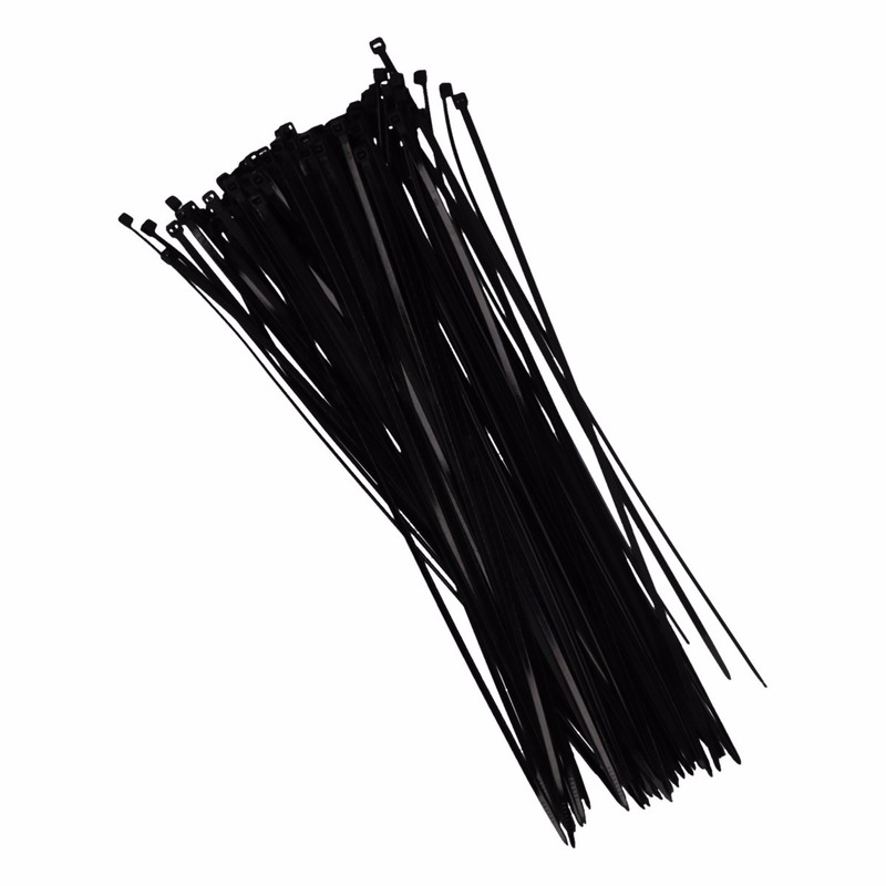 Tie-wraps zwart 28 cm 100 stuks -