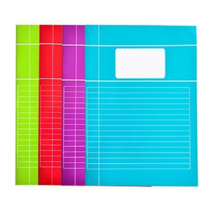 5x Vrolijk gekleurde A4 lijntjes schriften pakket -