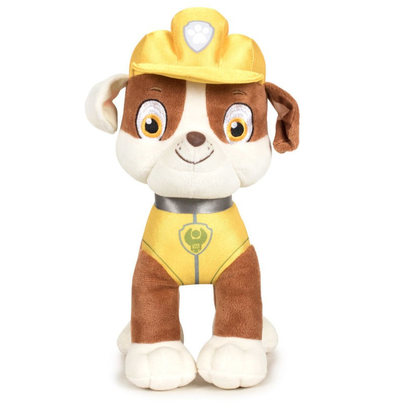 Pluche Paw Patrol Rubble Classic knuffel 19 cm -