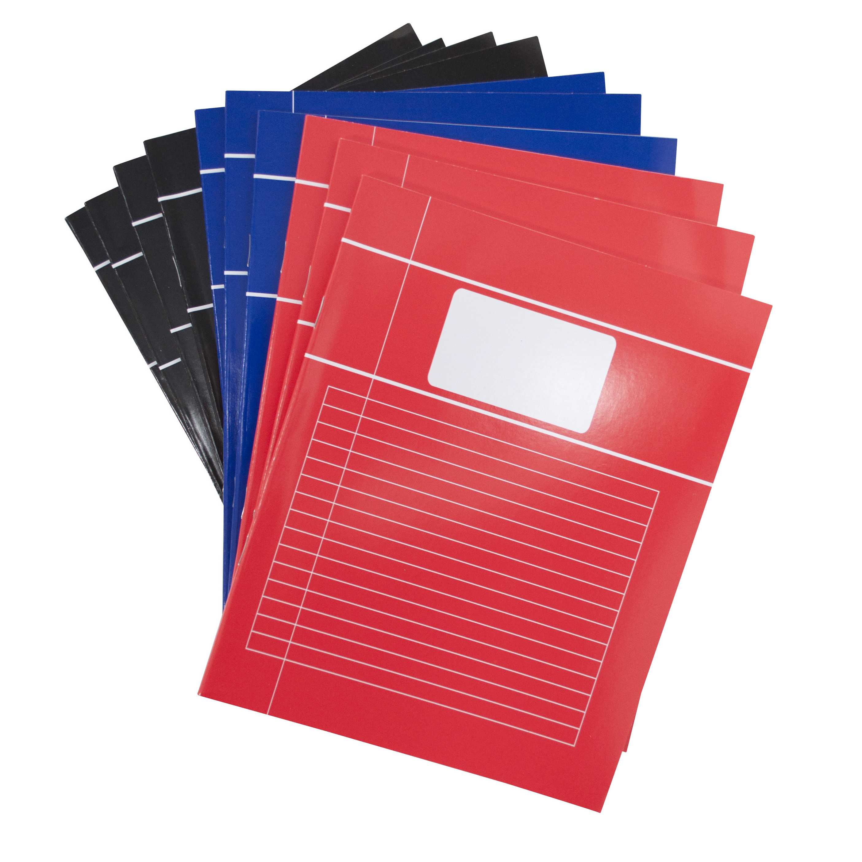 50x stuks school schriften gekleurd - A5 formaat - Lijntjes - Notities - 80 pagina -