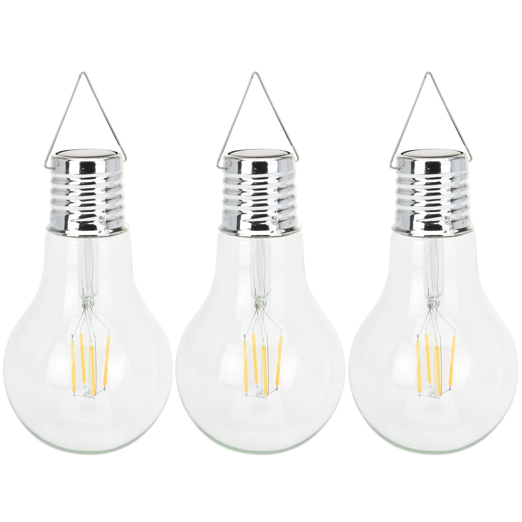 5x Solar hang lampenbolletjes op zonne-energie 17,5 cm tuinverlichting -