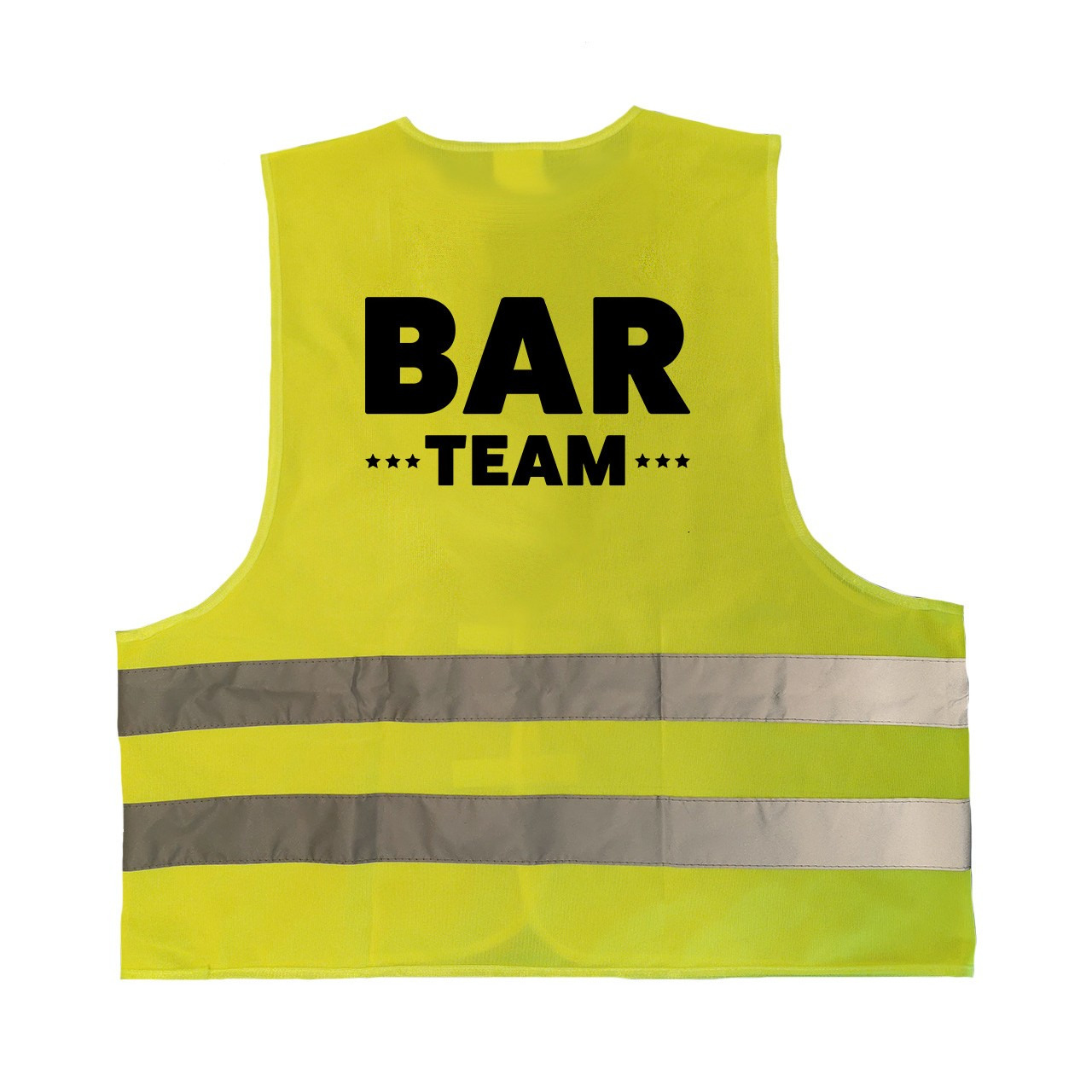 Bar team personeel vestje / hesje geel met reflecterende strepen voor volwassenen One size -