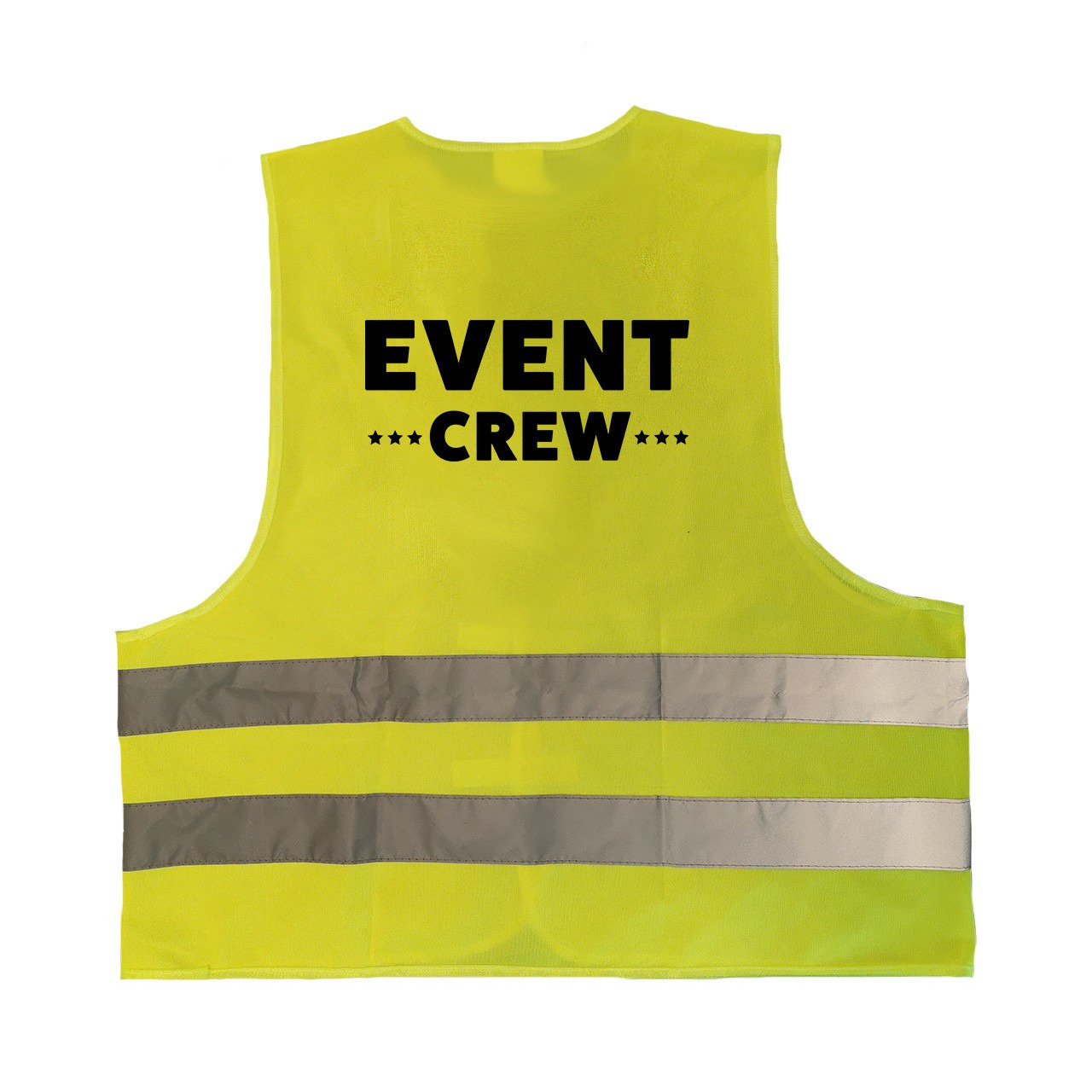 Event crew personeel vestje / hesje geel met reflecterende strepen voor volwassenen One size -