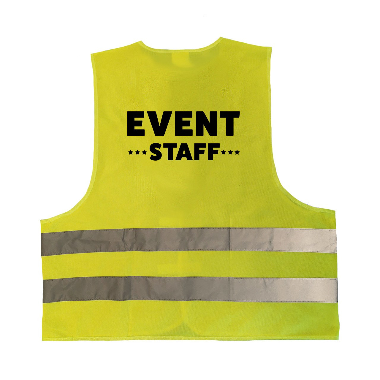 Event staff personeel vestje / hesje geel met reflecterende strepen voor volwassenen One size -