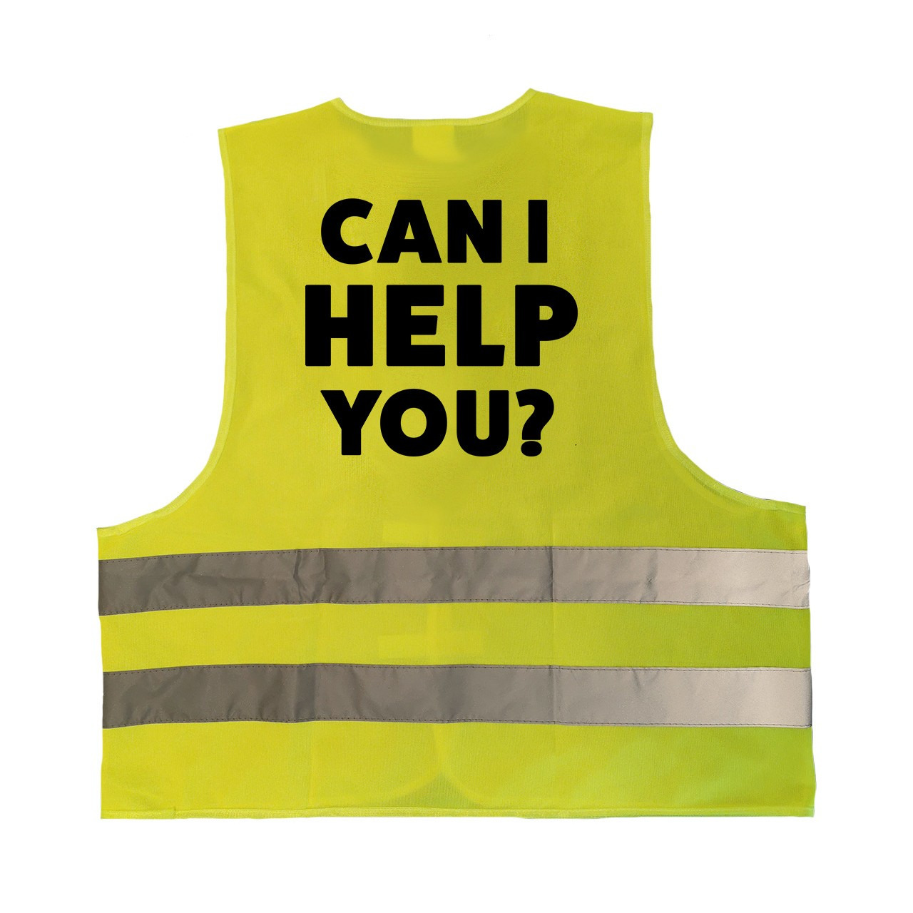 Can i help you personeel vestje / hesje geel met reflecterende strepen voor volwassenen One size -