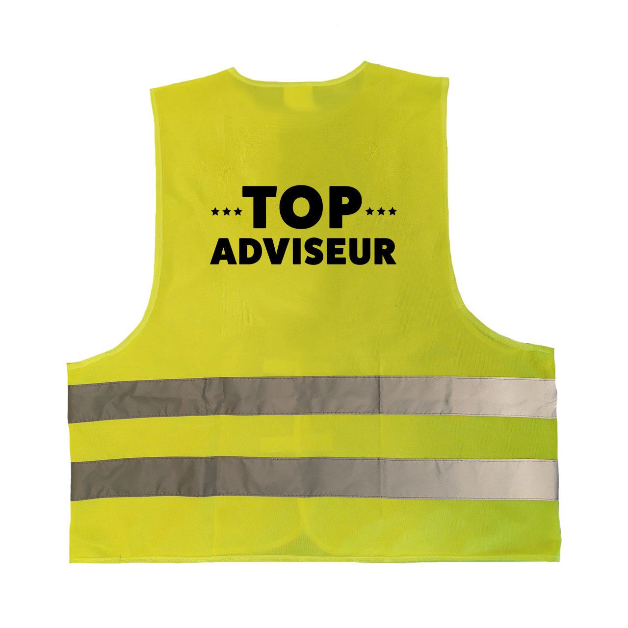 Top adviseur personeel vestje / hesje geel met reflecterende strepen voor volwassenen One size -
