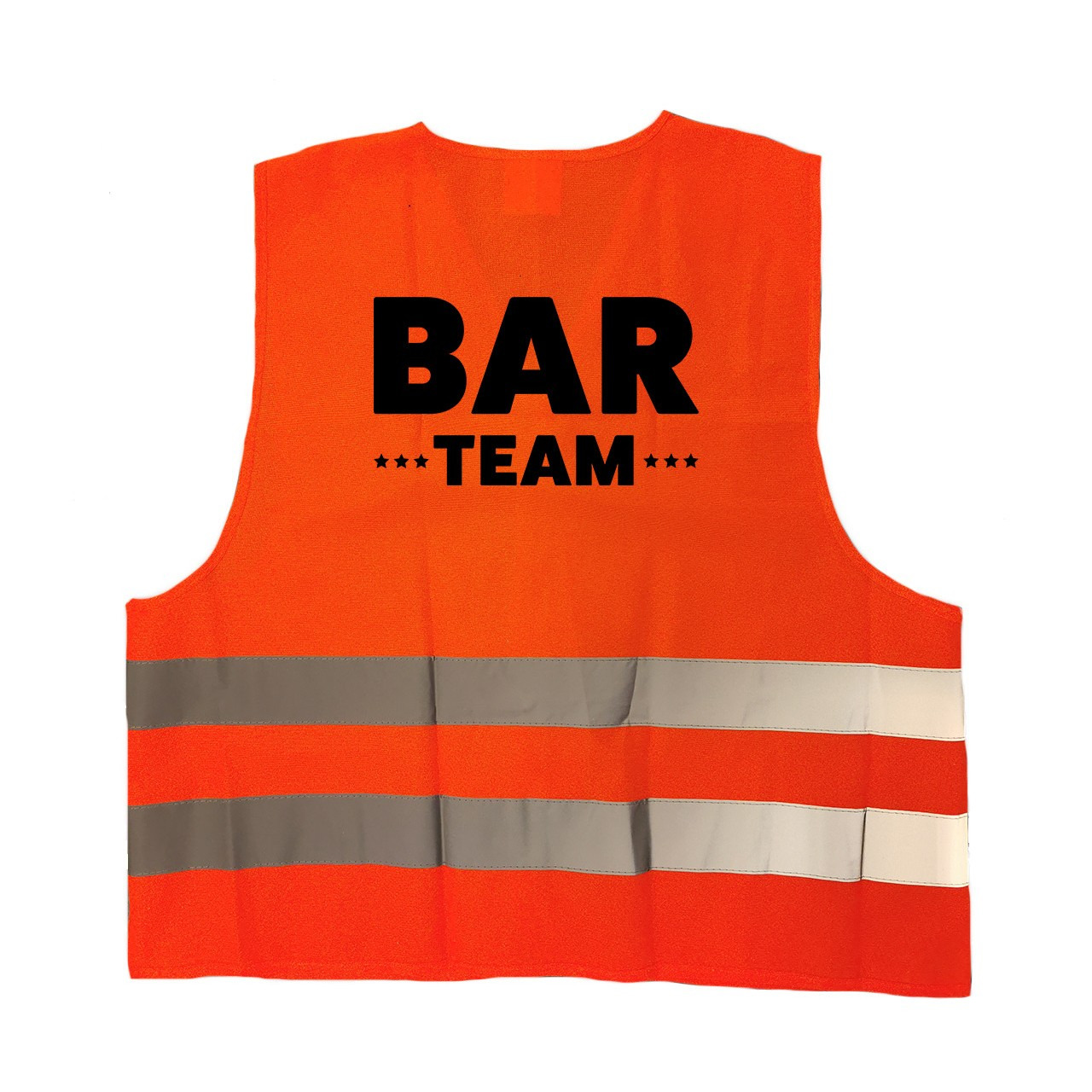 Bar team personeel vestje / hesje oranje met reflecterende strepen voor volwassenen One size -