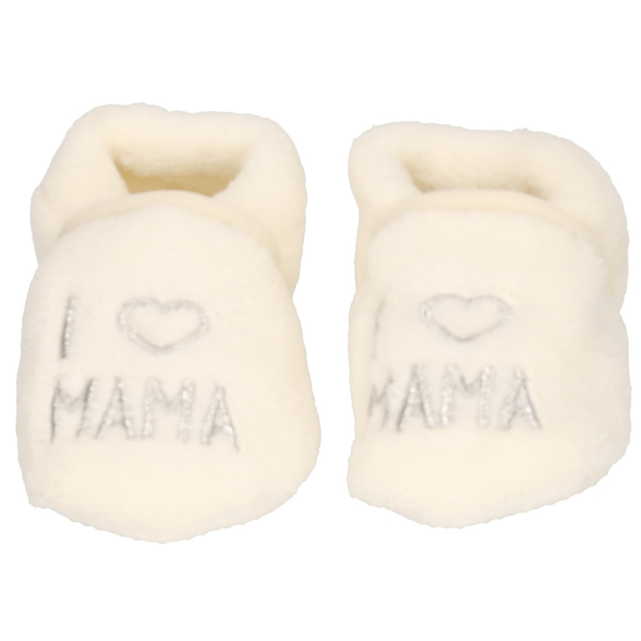 Creme witte jongens/meisjes baby slofjes I love mama 20-21 -