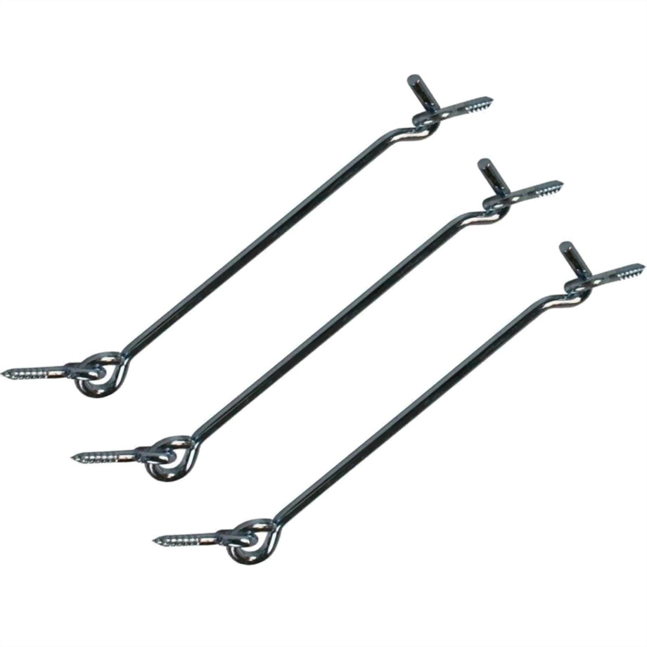 4x stuks Windhaak/windhaken van verzinkt ijzer 12 cm -