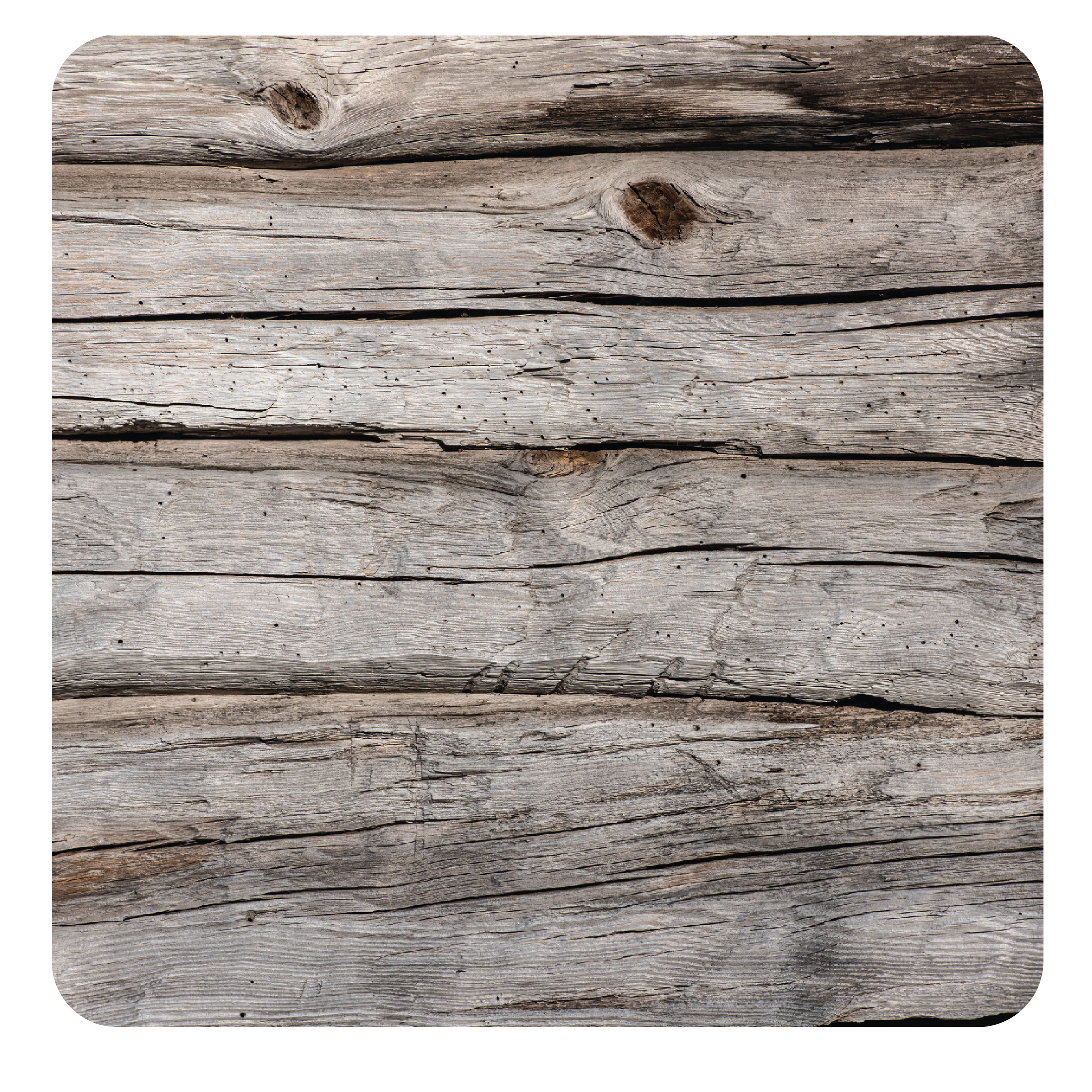 30x stuks houtlook onderzetters / bierviltjes van karton eco / natuur thema grijs -