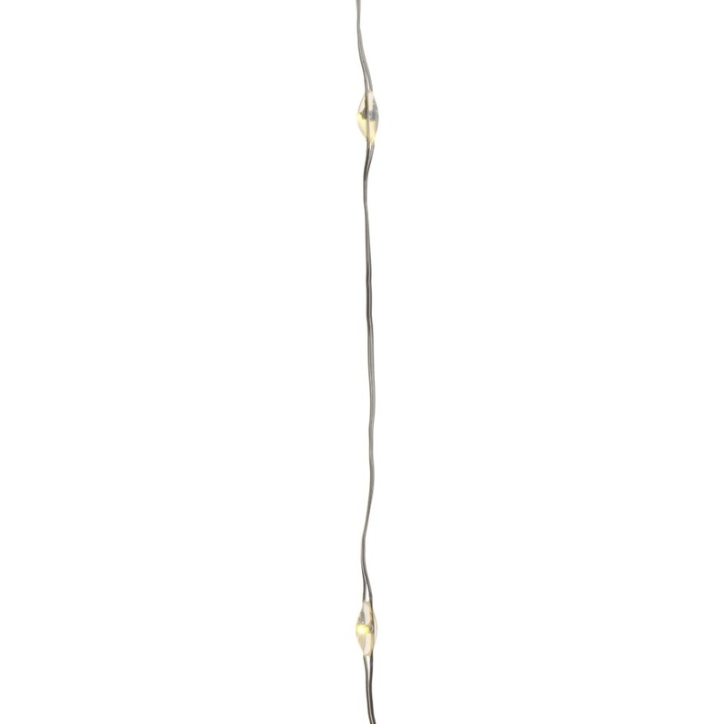 3x Draadverlichting zilverdraad 60 warm witte lampjes - 295 cm -