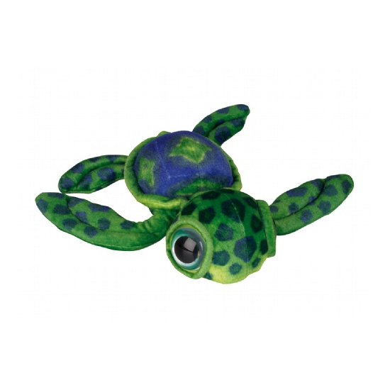 Pluche zeeschildpad knuffel - groen - groot formaat van 39 cm - zeedieren -
