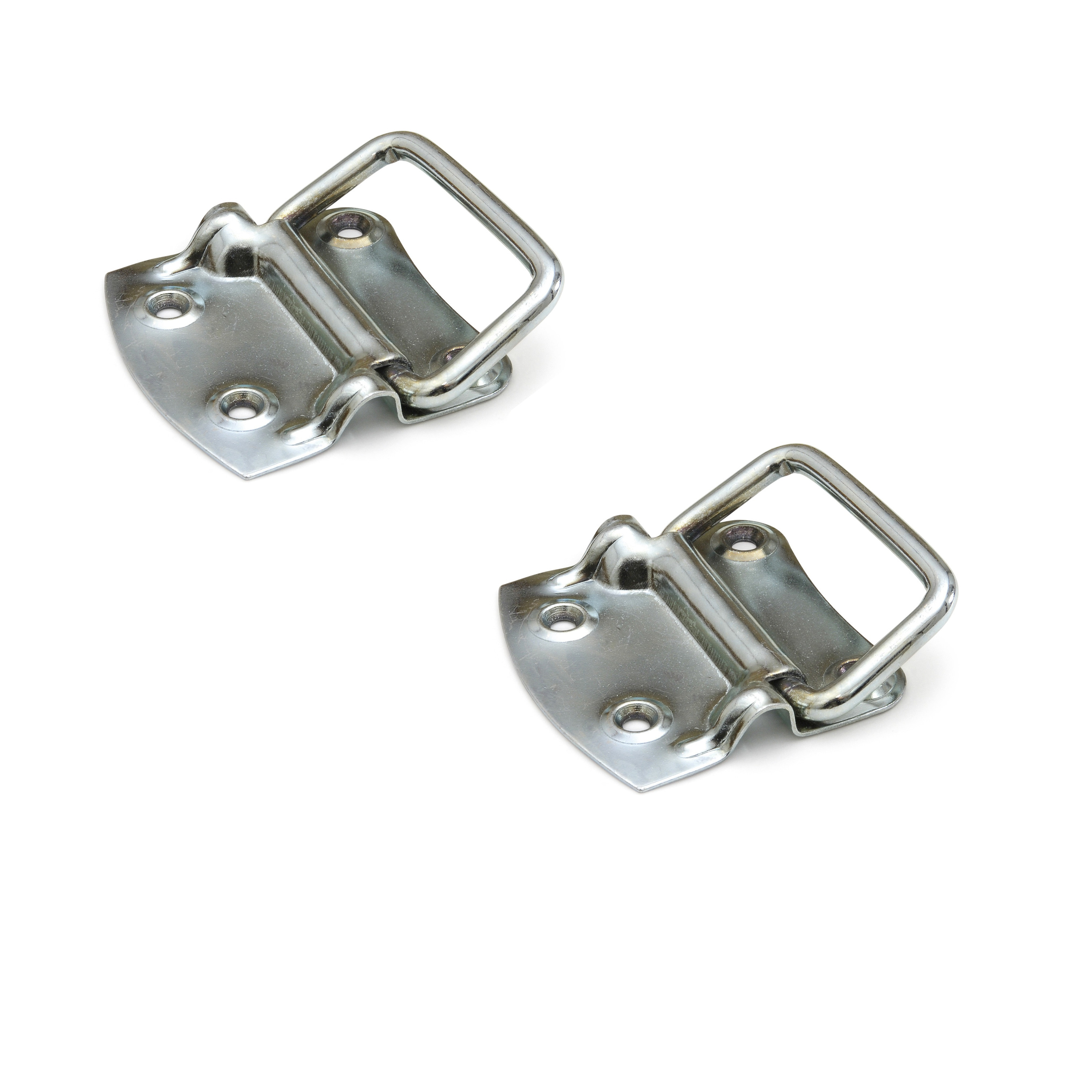 2x stuks kistgreep / kisthandvatten staal verzinkt 9 cm -