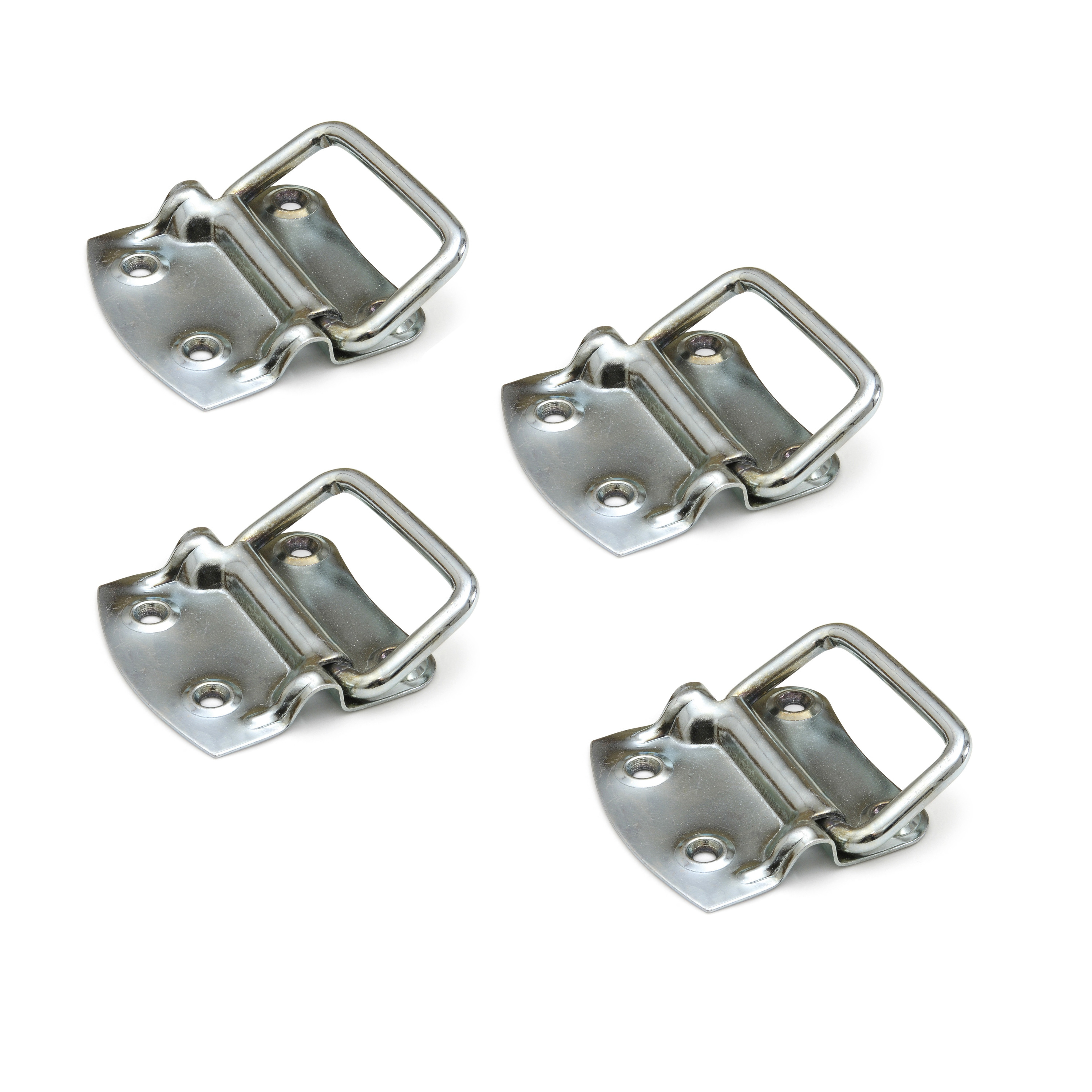 4x stuks kistgreep / kisthandvatten staal verzinkt 10,5 cm -