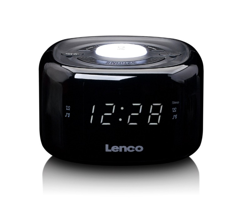 Lenco CR-12BK Wekker radio Zwart