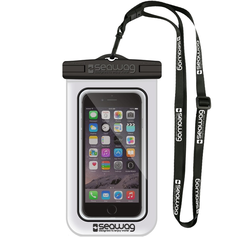 Witte/zwarte waterproof hoes voor smartphone/mobiele telefoon -