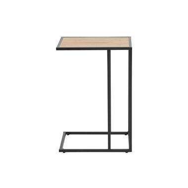 Bijzettafel Jaxx - eiken/zwart - 63x43x35 cm - Leen Bakker
