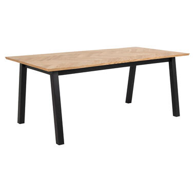 Eetkamertafel Kamena - eikenkleur - 75x180x95 cm - Leen Bakker