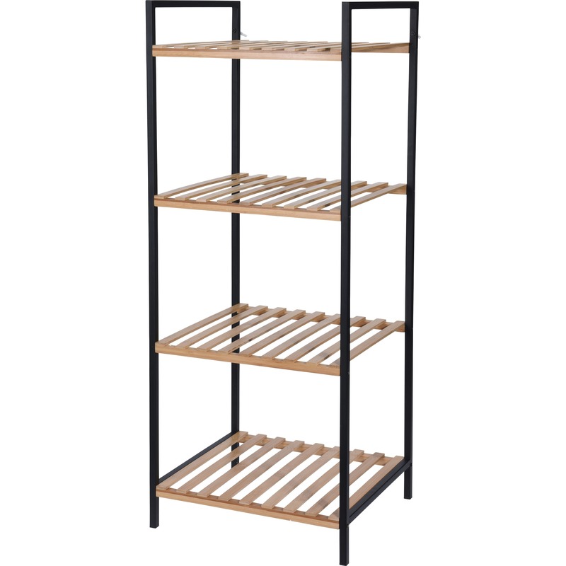 Bamboe houten badkamer kastje/trolley 95 cm -