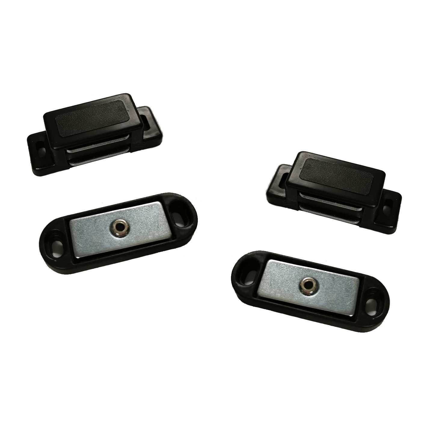 2x stuks magneetsnapper / magneetsnappers met metalen sluitplaat bruin 4,7 x 1,4 x 1,6 cm -