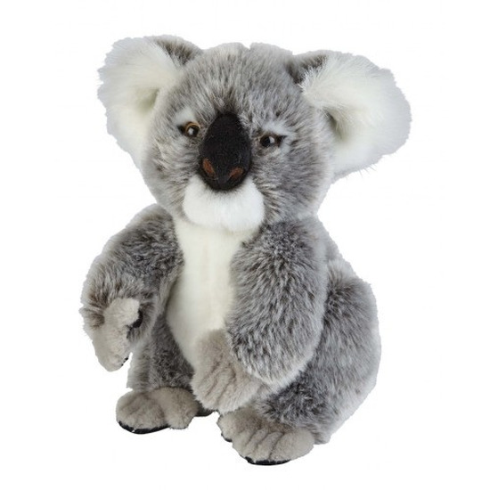 Pluche koala knuffel - grijs - 28 cm - speelgoed -