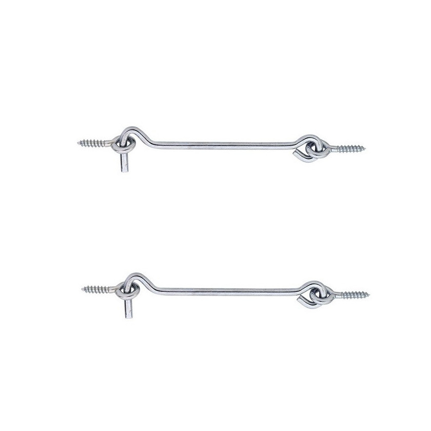 Windhaak - 2x stuks - verzinkt staal - 3 x 0,3 cm - deurhaak -
