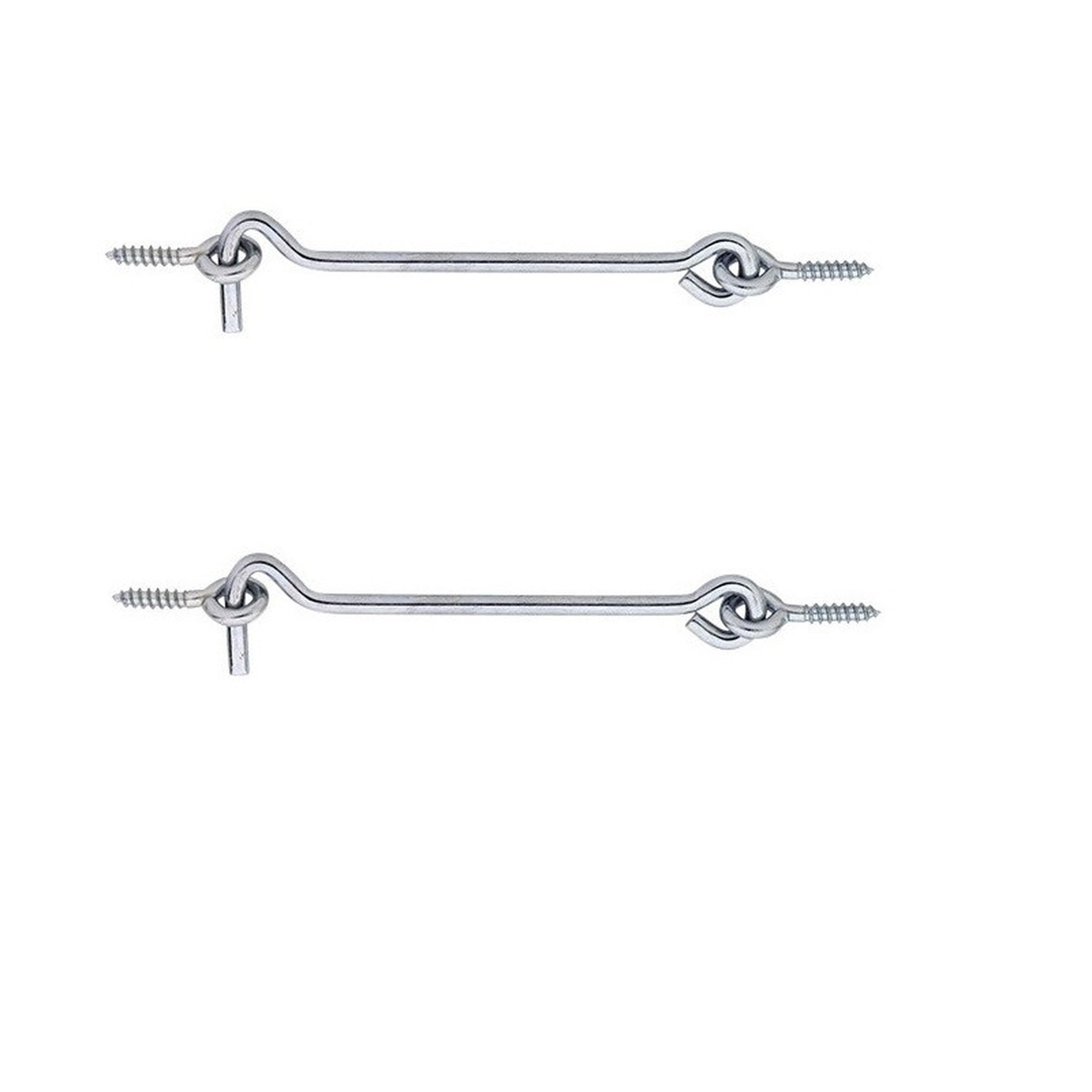 Windhaak - 2x stuks - verzinkt staal - 8 x 0,4 cm - deurhaak -