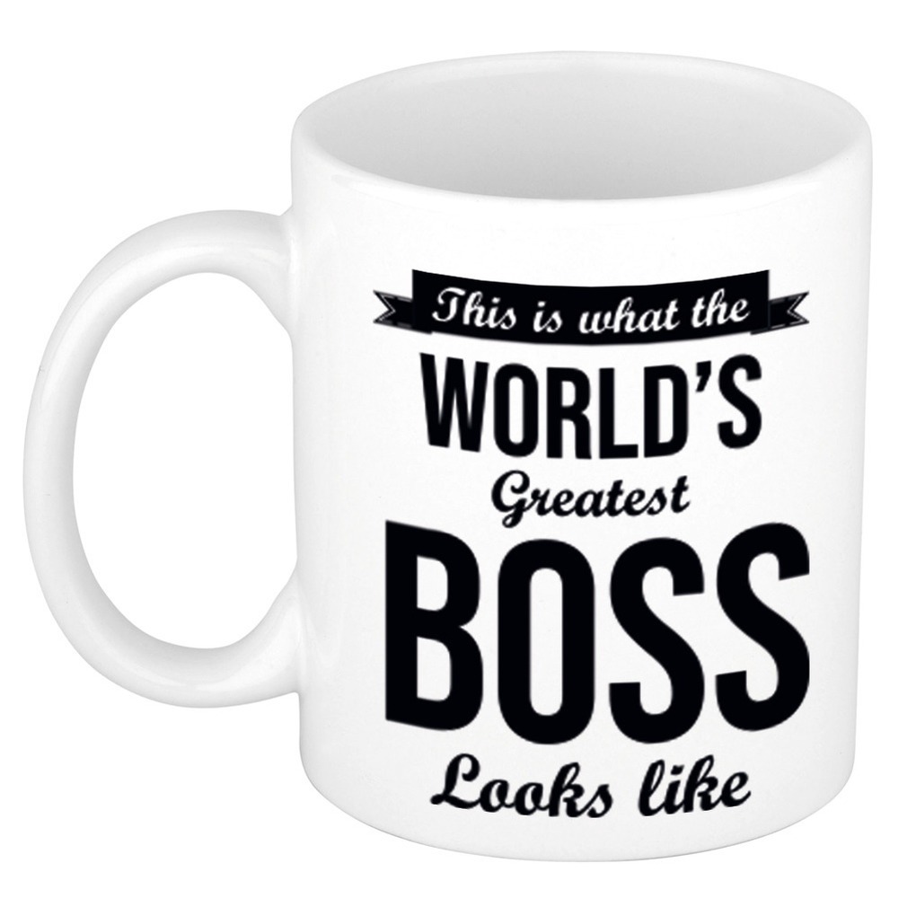 Worlds Greatest Boss cadeau koffiemok / theebeker 300 ml -