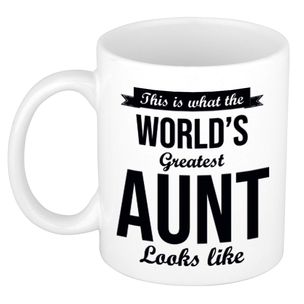 Worlds Greatest Aunt / tante cadeau koffiemok / theebeker 300 ml -