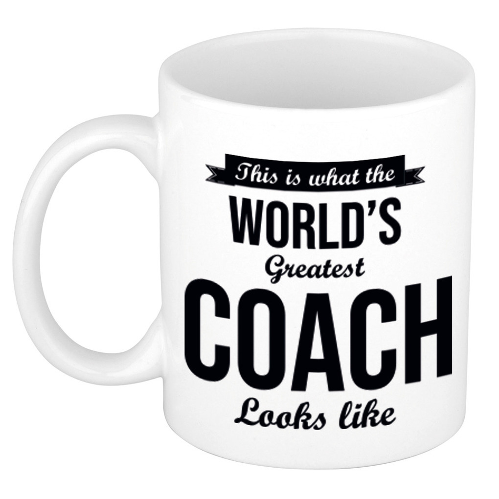 Worlds Greatest Coach cadeau koffiemok / theebeker 300 ml -