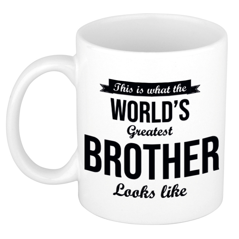 Worlds Greatest Brother cadeau koffiemok / theebeker 300 ml -
