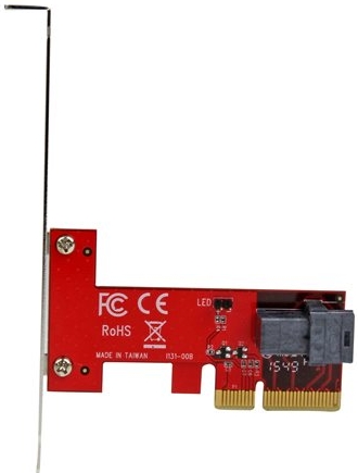 .com x4 PCI Express naar SFF-8643 adapter voor PCIe NVMe U.2 SSD - PCI Express 2.5" NVM Express SSD adapter - Interface-adapter - 2.5" - Expansion Slot to U.2 - SAS 12Gbs - PCIe x4