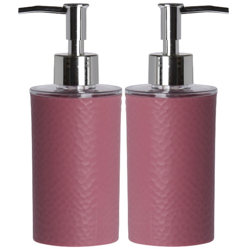 2x Oudroze zeeppompjes 18 cm -