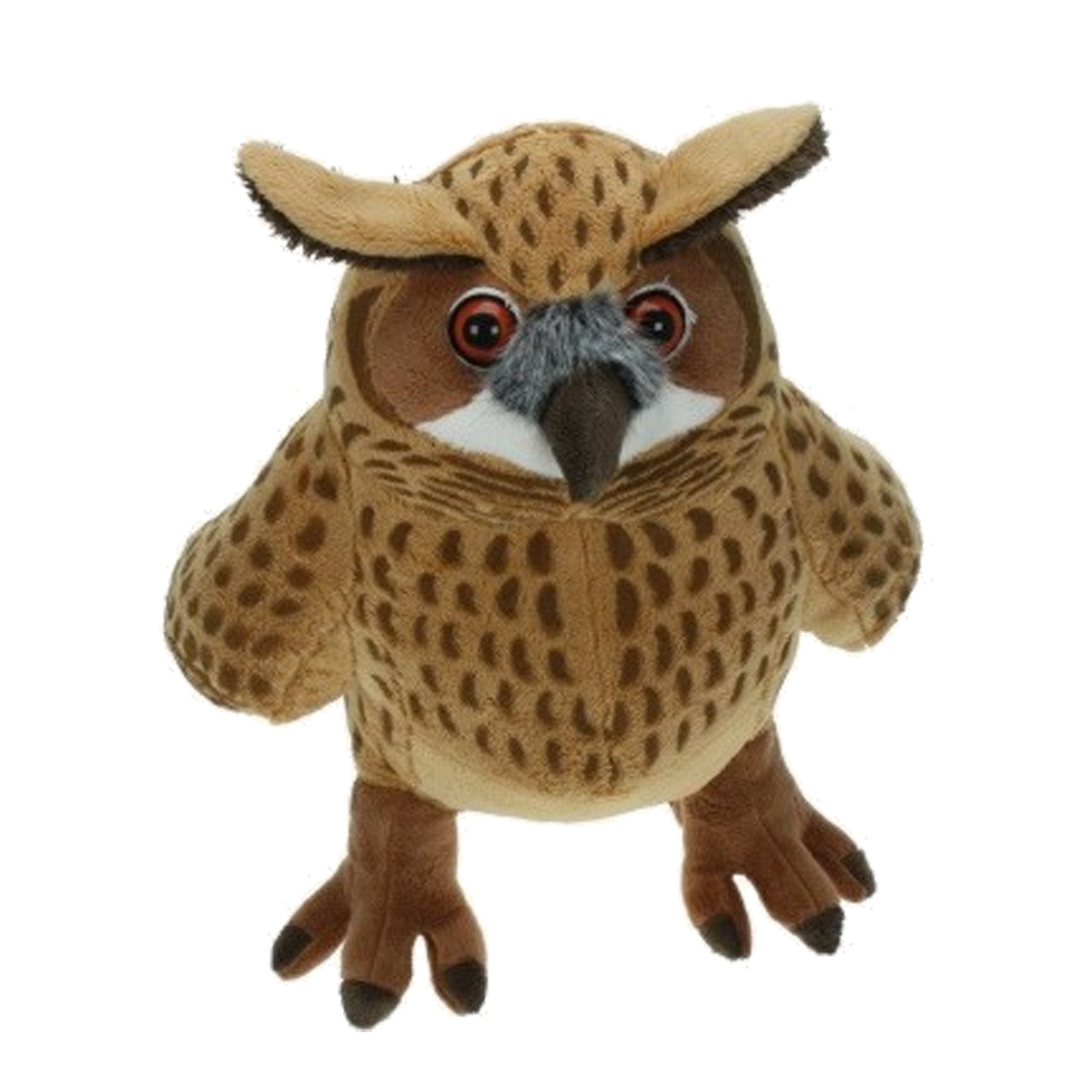 Pluche bruine oehoe uil knuffel 36 cm -