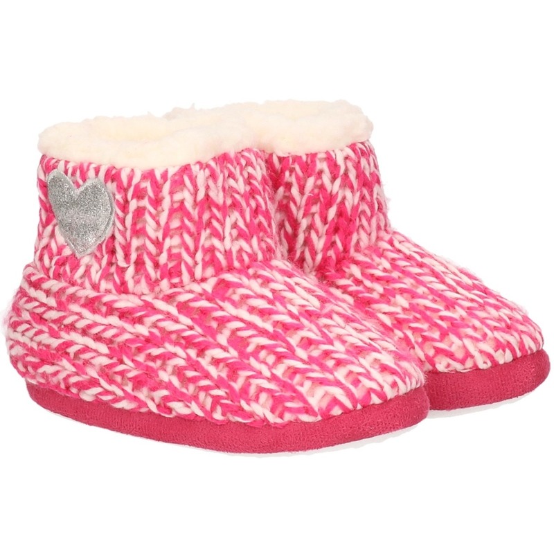Meisjes hoge sloffen/pantoffels met hart roze maat 27-28 27/28 -