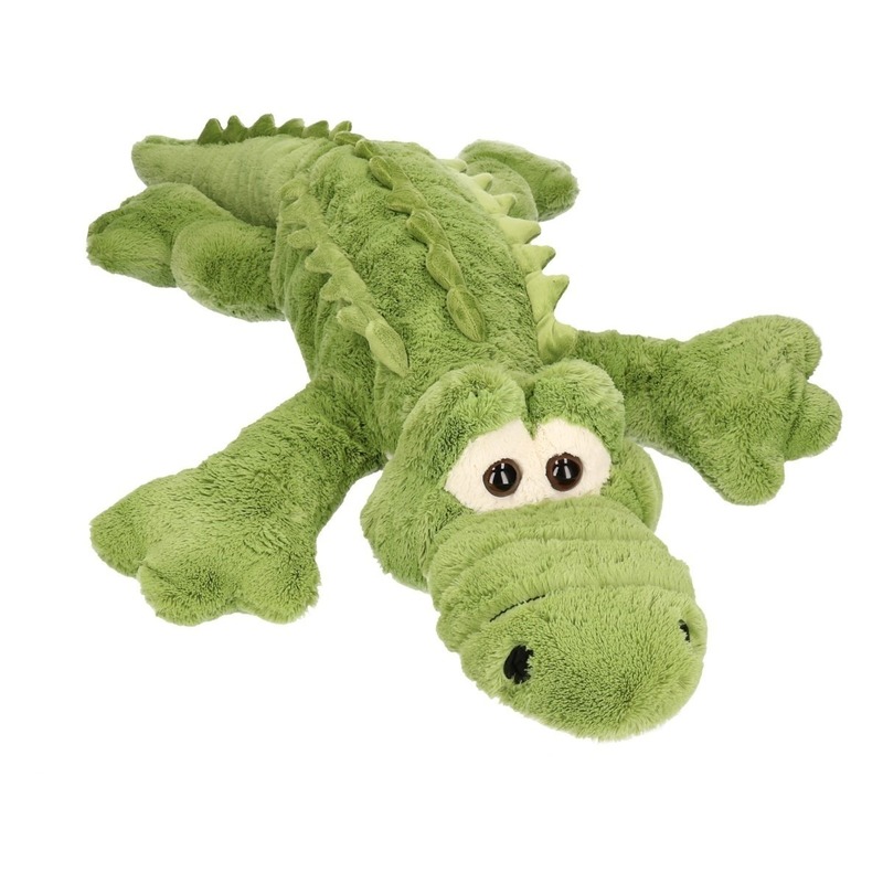 Knuffel krokodil - groot - pluche - groen - krokodillen knuffeldier - 100 cm -