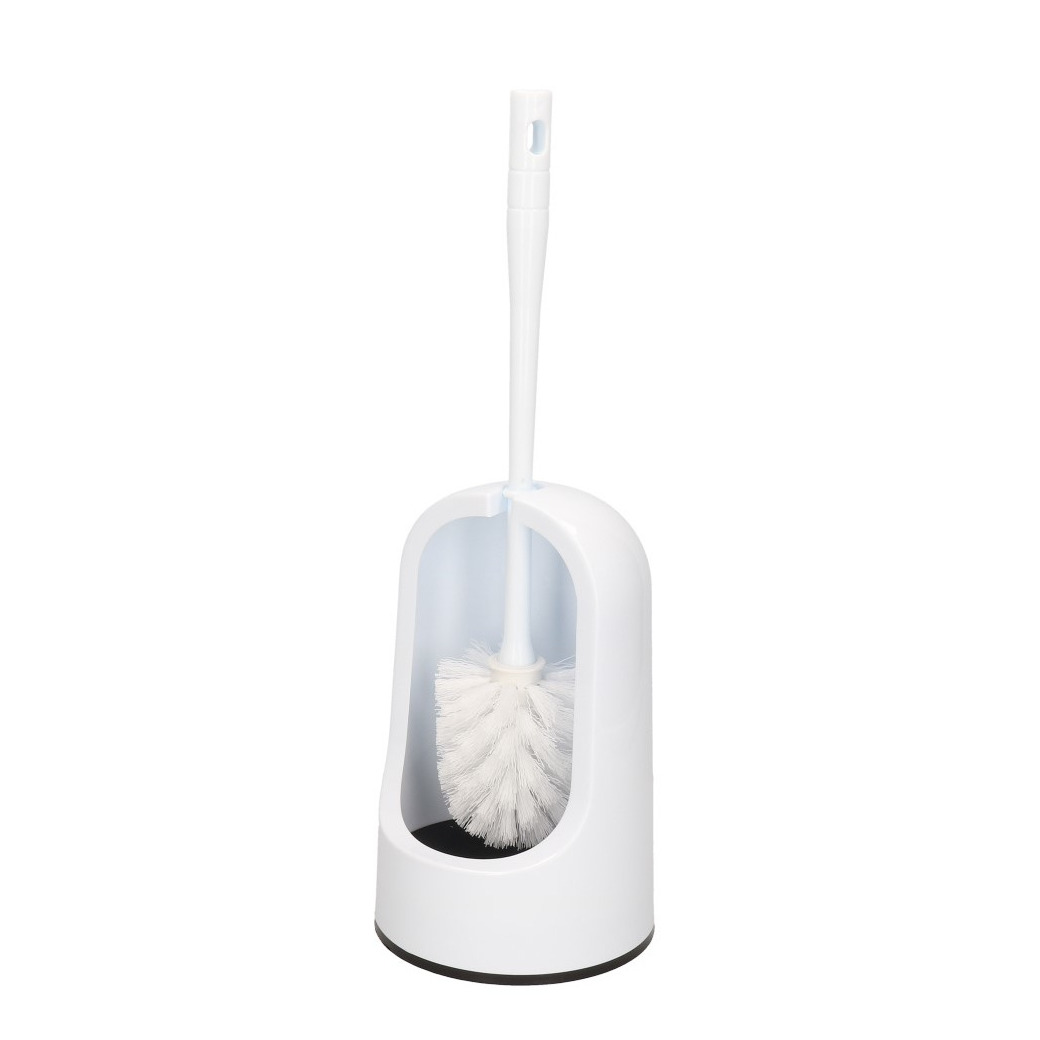 Plasticforte WC borstel met houder - wit - 40 cm - kunststof -