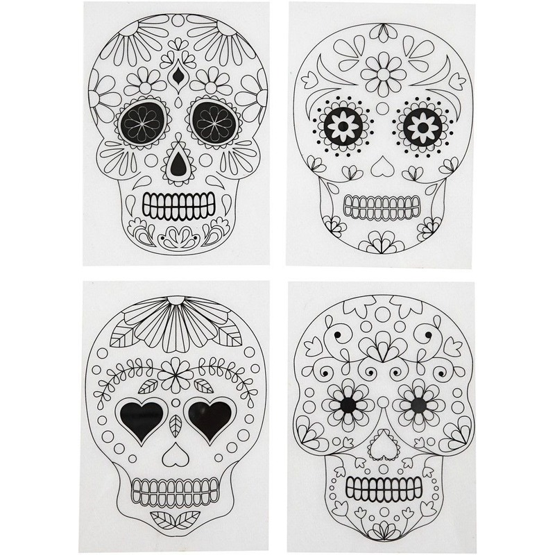Hobby krimpfolie Day of the dead 4 vellen -