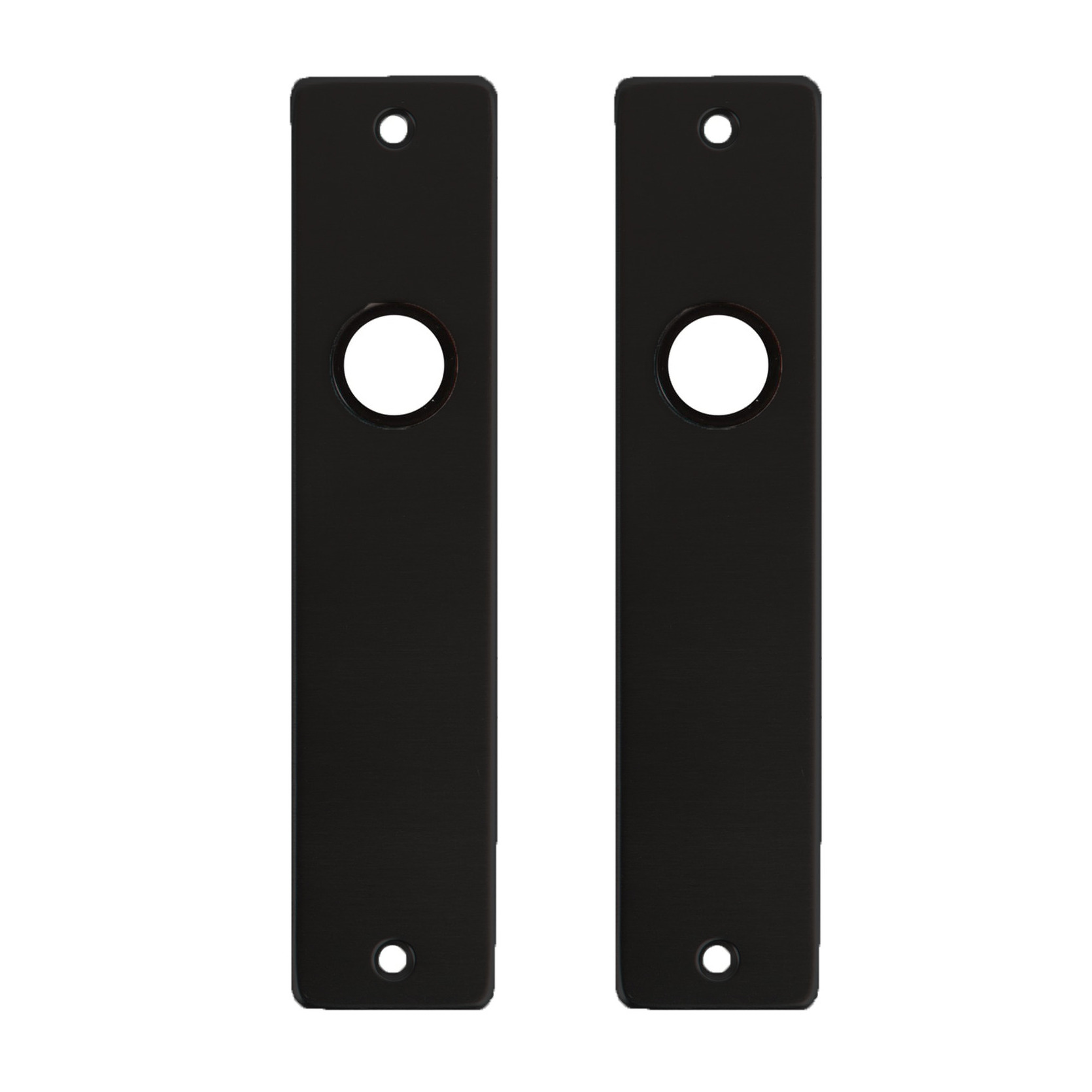 1 paar kortschilden / deurschilden zwart aluminium 18 x 4,1 x 0,65 cm -