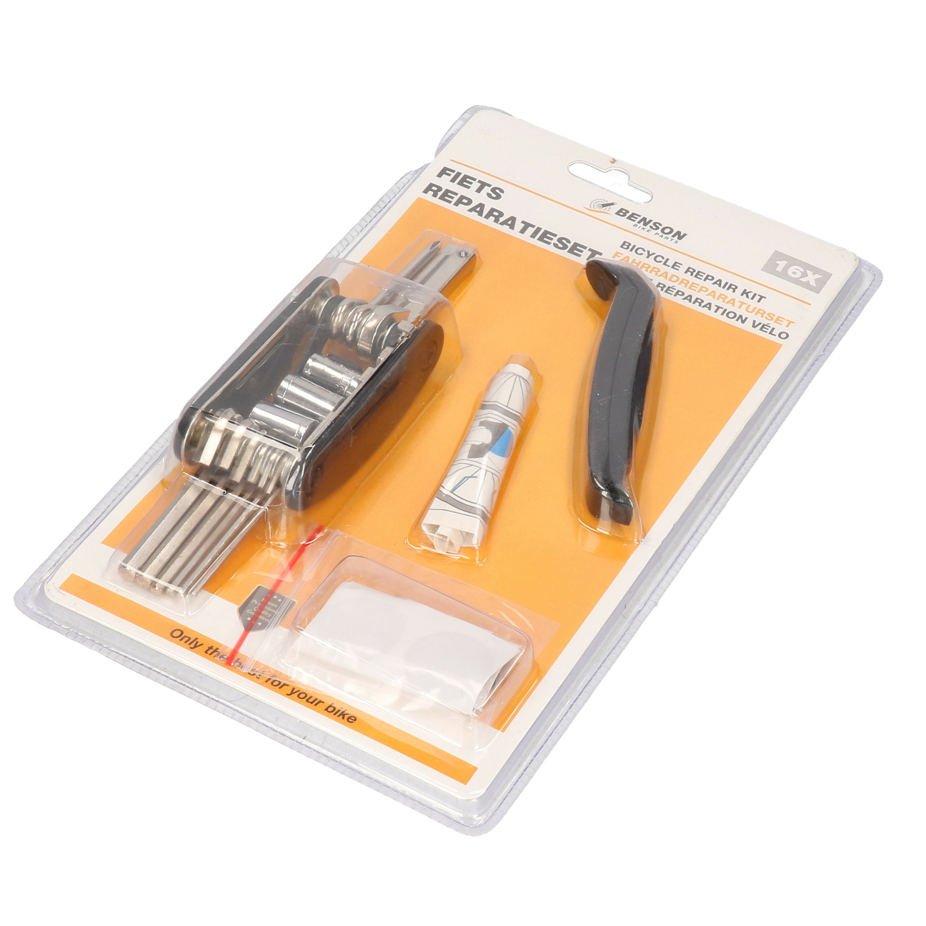 Fiets reparatie / gereedschap set 16-delig -