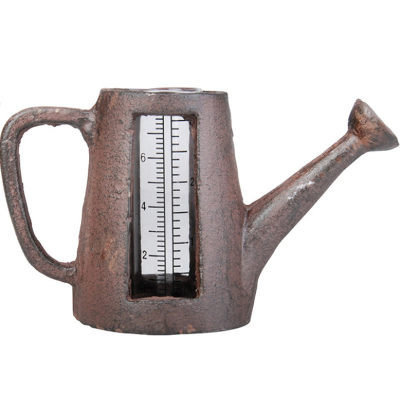 1x Regenmeter/neerslagmeter gietijzer gieter -