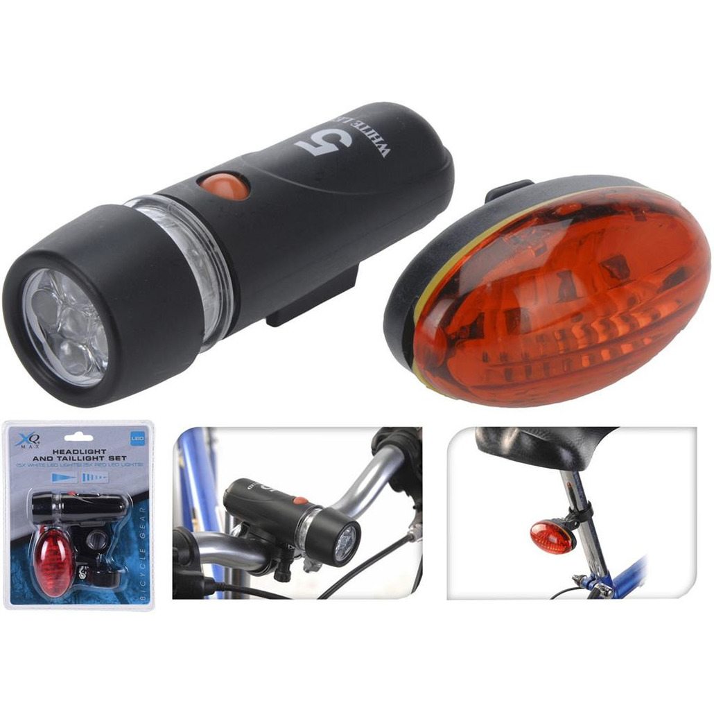 Fiets verlichting set voor en achter LED -
